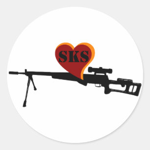 SKS-Aufkleber Runder Aufkleber