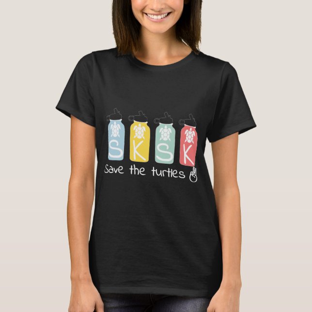 Sksksks Rett der Schildkröten Meme Rettete Erde T-Shirt (Vorderseite)