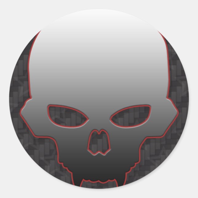 Skull #1 Fan-Aufkleber Runder Aufkleber (Vorderseite)