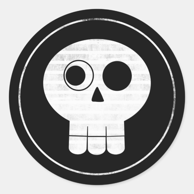 Skull-2-Aufkleber Runder Aufkleber (Vorderseite)