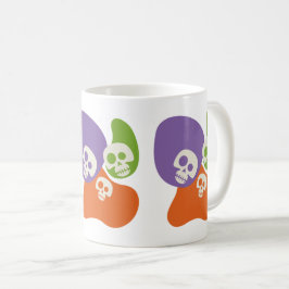 Skull & Abstrakt Blob Formen Spooky Halloween Gesc Kaffeetasse