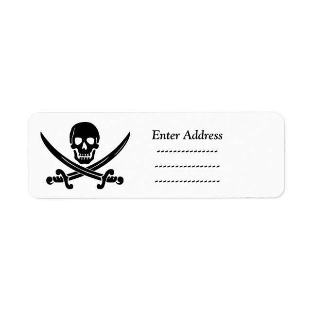 Skull-Adressetikett Halloween-Piraten (Vorne)