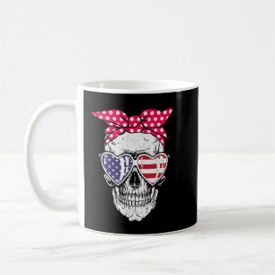 Skull American Flag Sonnenbrille Unabhängigkeit Ta Kaffeetasse