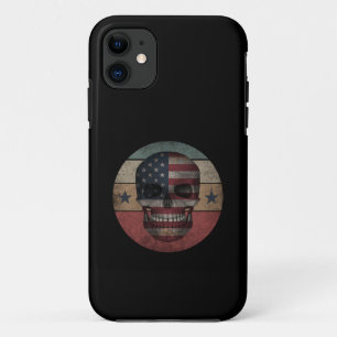 SKULL-AMERIKANISCHE FLAGPATRIOTISCHE GESCHENKE Case-Mate iPhone HÜLLE