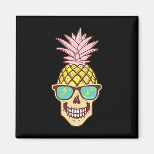 Skull Ananas Fruit Sungles Hawaiian Aloha Beach Magnet