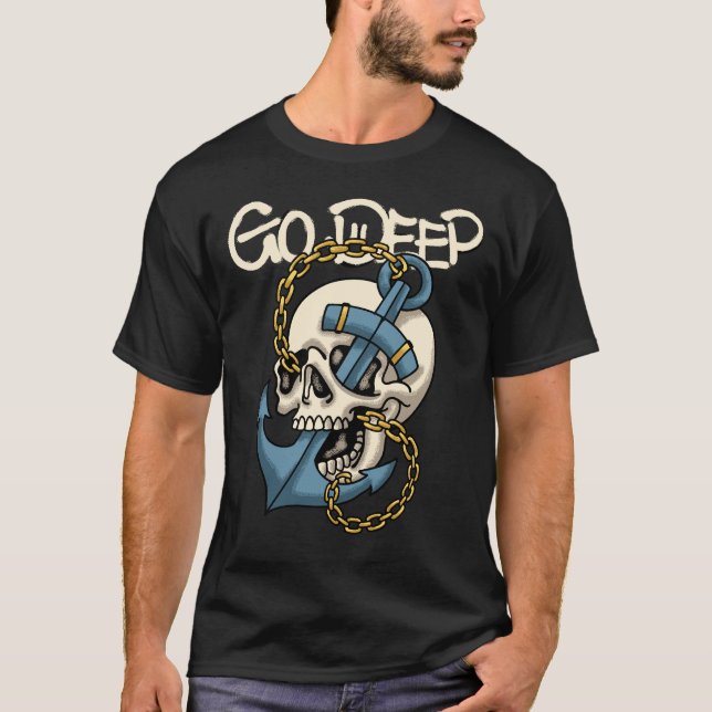 Skull Anchor streetwear T-Shirt (Vorderseite)