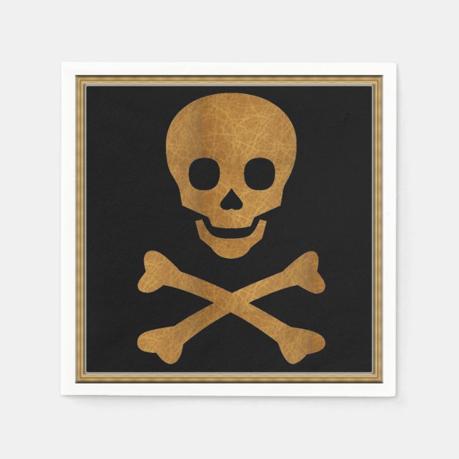Skull and Bones Paper Napkin Serviette (Vorderseite)