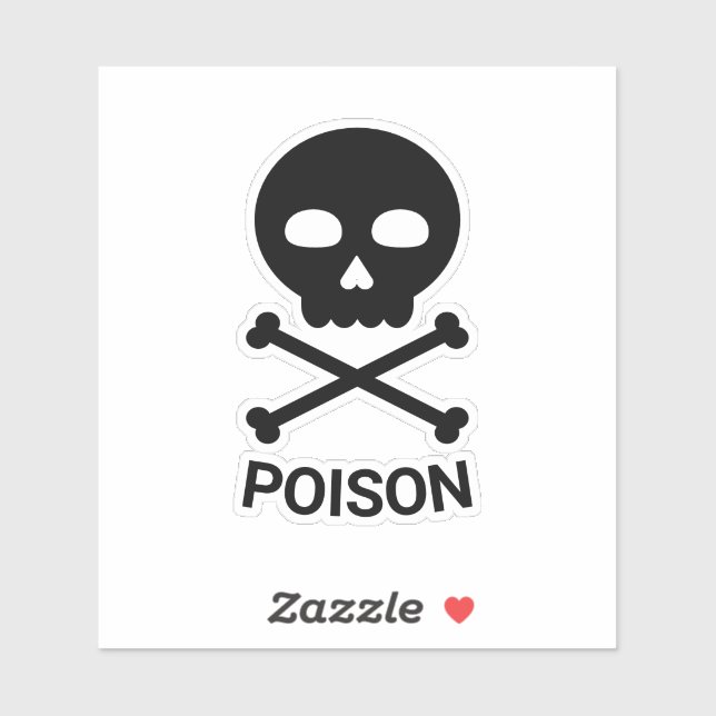 Skull and Bones With Text Aufkleber (Blatt)