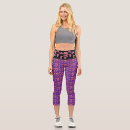 Skull and Crossbones  V2 Capri Leggings