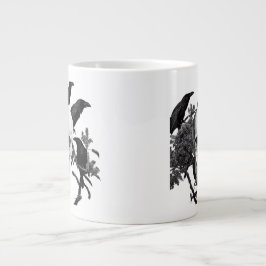Skull and Crows Halloween Jumbo-Tasse