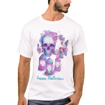Skull and Moths Halloween
