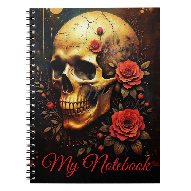Skull and Roses Notizblock (Vorderseite)
