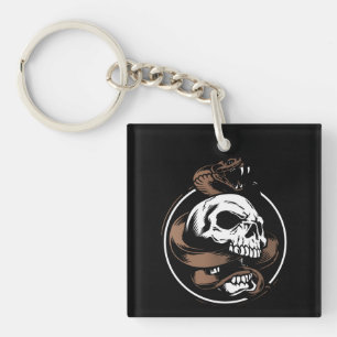 Skull and Snake Design: Das Schicksal ereilen Schlüsselanhänger
