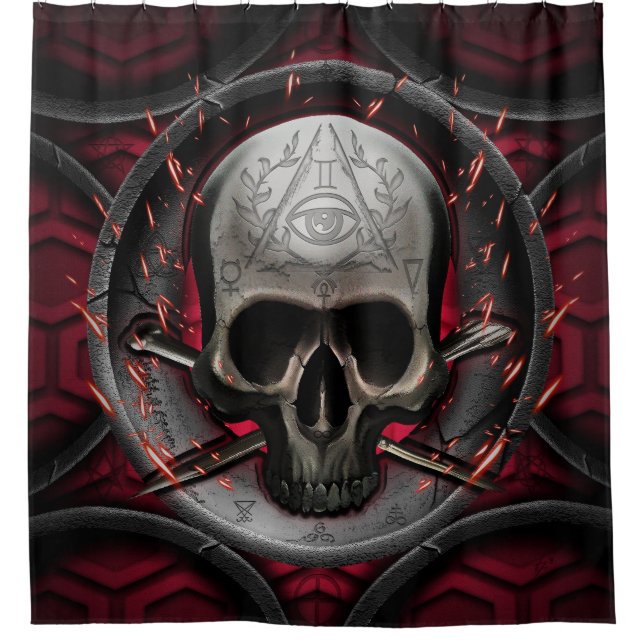 Skull Ars Longa Vita Brevis Duschvorhang (Vorderseite)