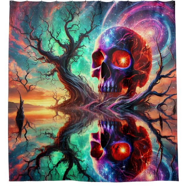 Skull Art Duschvorhang (Vorderseite)