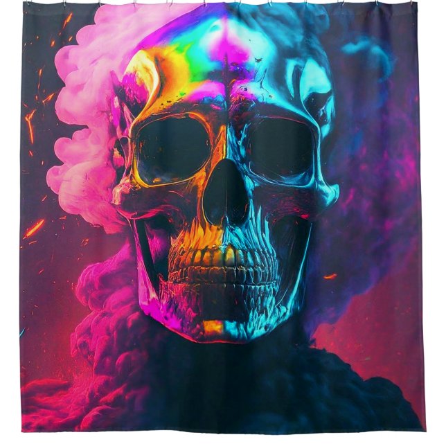 Skull Art Duschvorhang (Vorderseite)