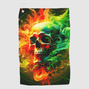 Skull Art Golfhandtuch