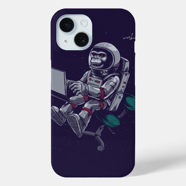 Skull Astronaut am Arbeitsplatz - Space Gamer Case-Mate iPhone Hülle (Rückseite)