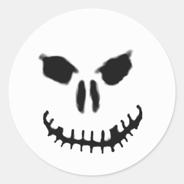 Skull-Aufkleber Runder Aufkleber (Vorderseite)