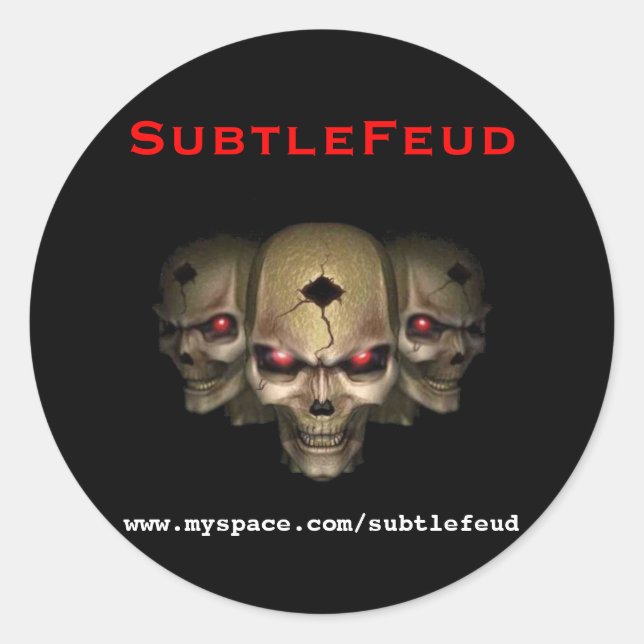 Skull-Aufkleber Runder Aufkleber (Vorderseite)