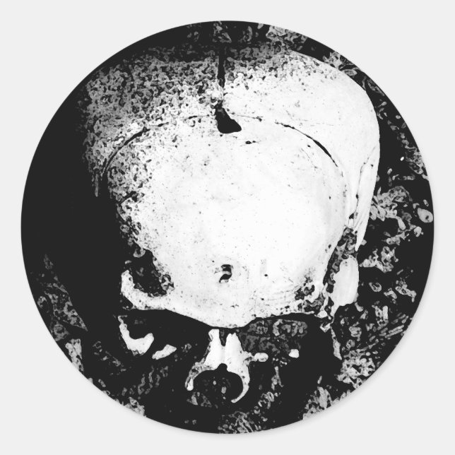 Skull-Aufkleber Runder Aufkleber (Vorderseite)