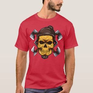 Skull-Ax-Kunst T-Shirt