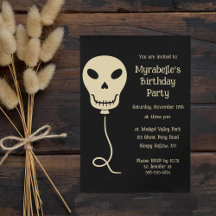 Skull Balloon Goth Birthday Party
