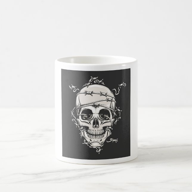 Skull Barbed Wire Kaffeetasse (Von Creator hochgeladen)
