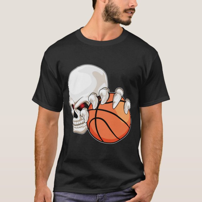 Skull Basketball-Spieler Basketball T-Shirt (Vorderseite)