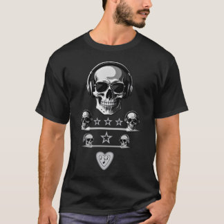 Skull Beats Mode on Music Lover DJ Skull T - Shirt