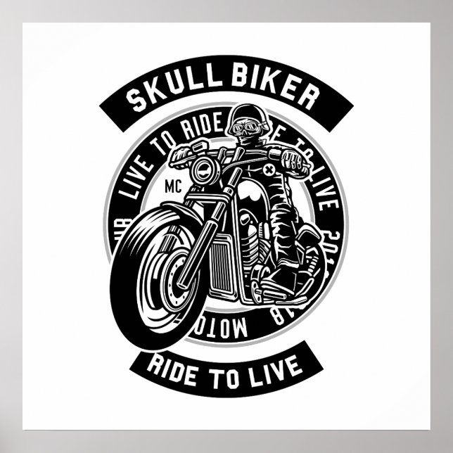 Skull Biker Poster (Vorne)