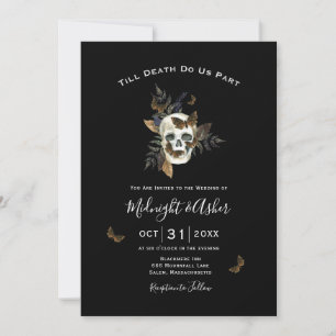 Skull bis zum Tod tun uns Teil Hochzeit Einladung