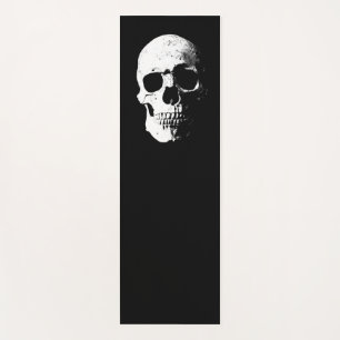 Skull Black and White Pop Art Fitness Template Yogamatte