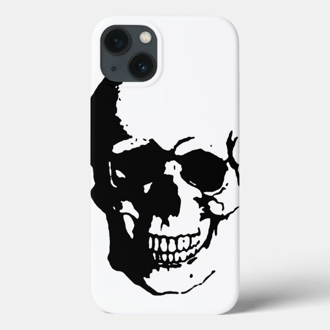 Skull - Black & White Metal Fantasy Art Case-Mate iPhone Hülle (Rückseite)