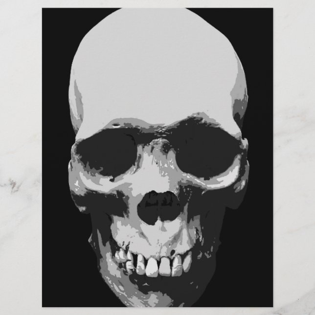 Skull Black & White Pop Art (Vorderseite)