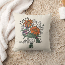 Skull Blume Bouquet Halloween Custom Kissen