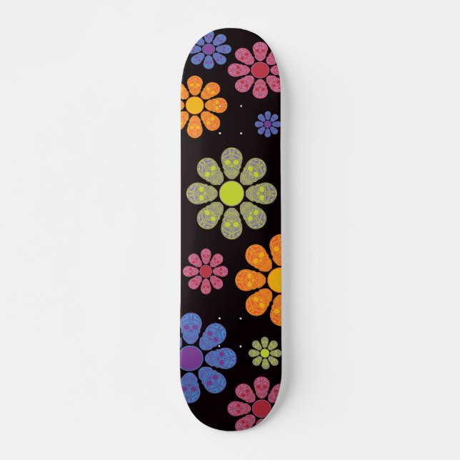 SKULL-BLUME PRO-BOARD SKATEBOARD (Vorne)
