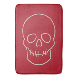 Skull - Blut rot und Knochen weiß Badematte