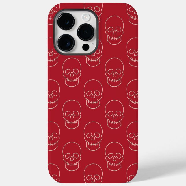 Skull - Blut rot und Knochen weiß Case-Mate iPhone 14 Pro Max Hülle (Rückseite)