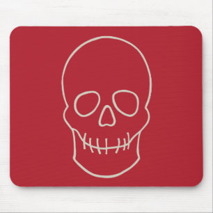 Skull - Blut rot und Knochen weiß Mousepad