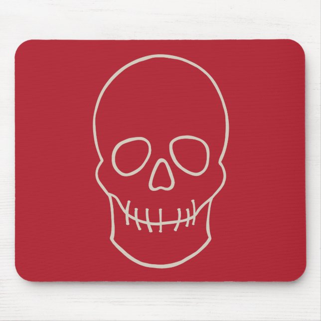 Skull - Blut rot und Knochen weiß Mousepad (Vorne)