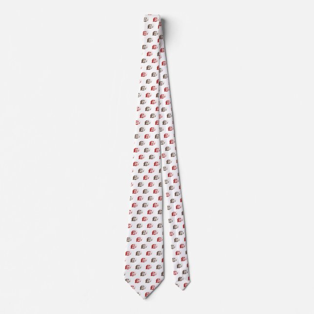 Skull Bone Muster Neck Tie Krawatte (Vorderseite)