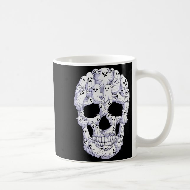 Skull Boo Ghost Funny Boo Ghosts Halloween Costume Kaffeetasse (Rechts)