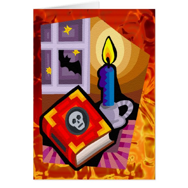 Skull Book, Candle Stick and Bat Außenbereich (Vorne)