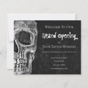 Skull Budget Grand Opening Schwarz-weiß Tattoo Sho