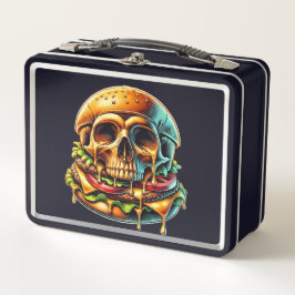 Skull Burger Metall Brotdose