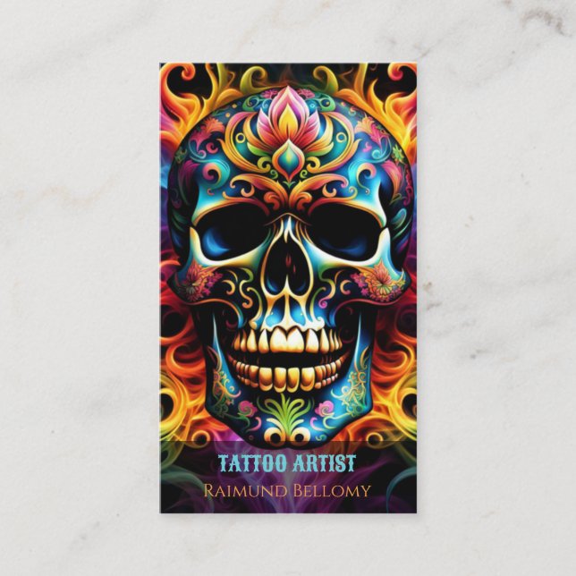 Skull Business Card Visitenkarte (Vorderseite)