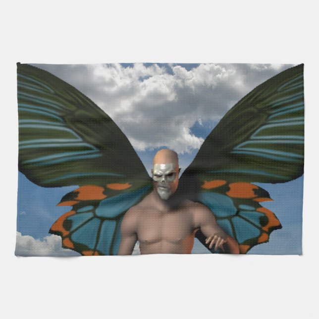 Skull Butterfly Handtuch (Horizontal)