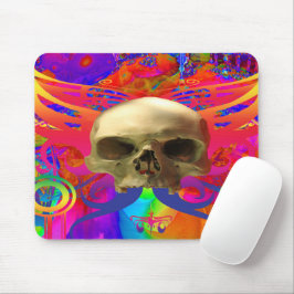Skull Butterfly in Color Mouse Mat Mousepad