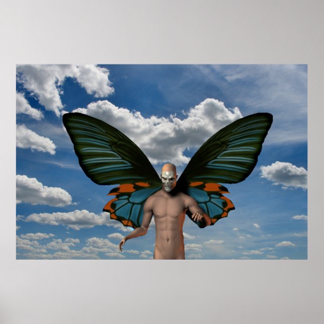 Skull Butterfly Poster (Vorne)